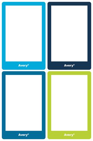 Füzetcímke, 68x46 mm, kézzel írható, AVERY ZWECKFORM, színes, 8 címke/csomag